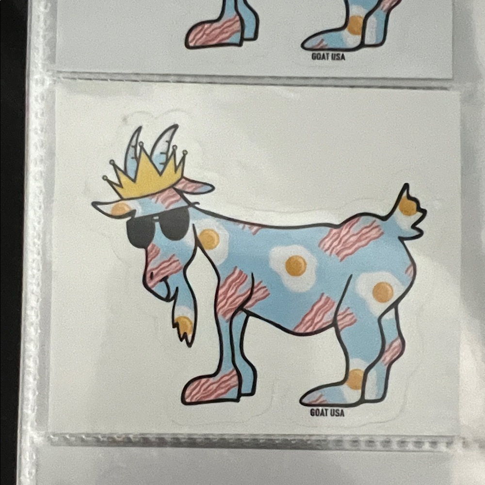 GOAT USA Blue Patterned Goat Sticker - Fun Party Favor